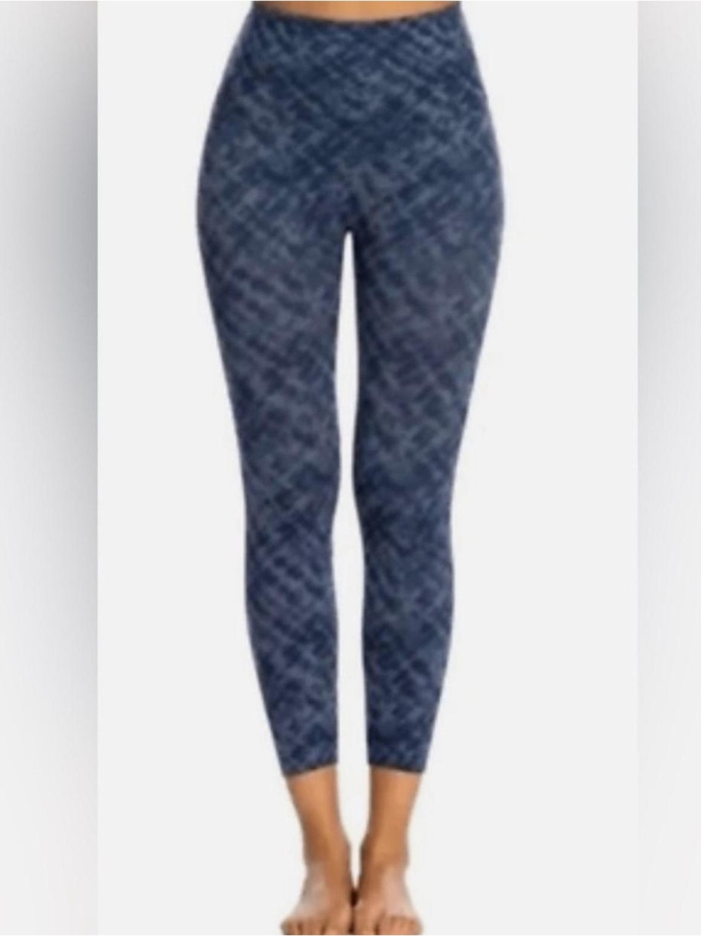 Spanx Women’s Blue Tie Dye Look At Me Now Seamless Leggings Size XL